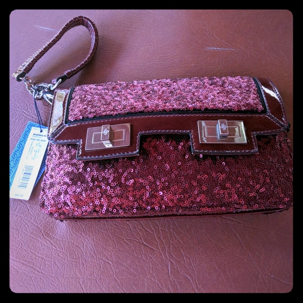 Cherry red sequin bag